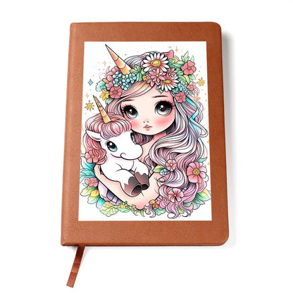 Cute Unicorn 075 - Vegan Leather Journal
