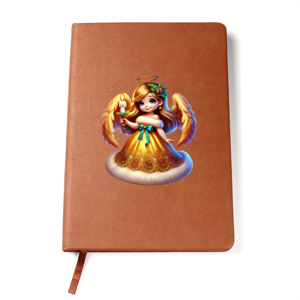 Cute Christmas Angel 017 - Vegan Leather Journal