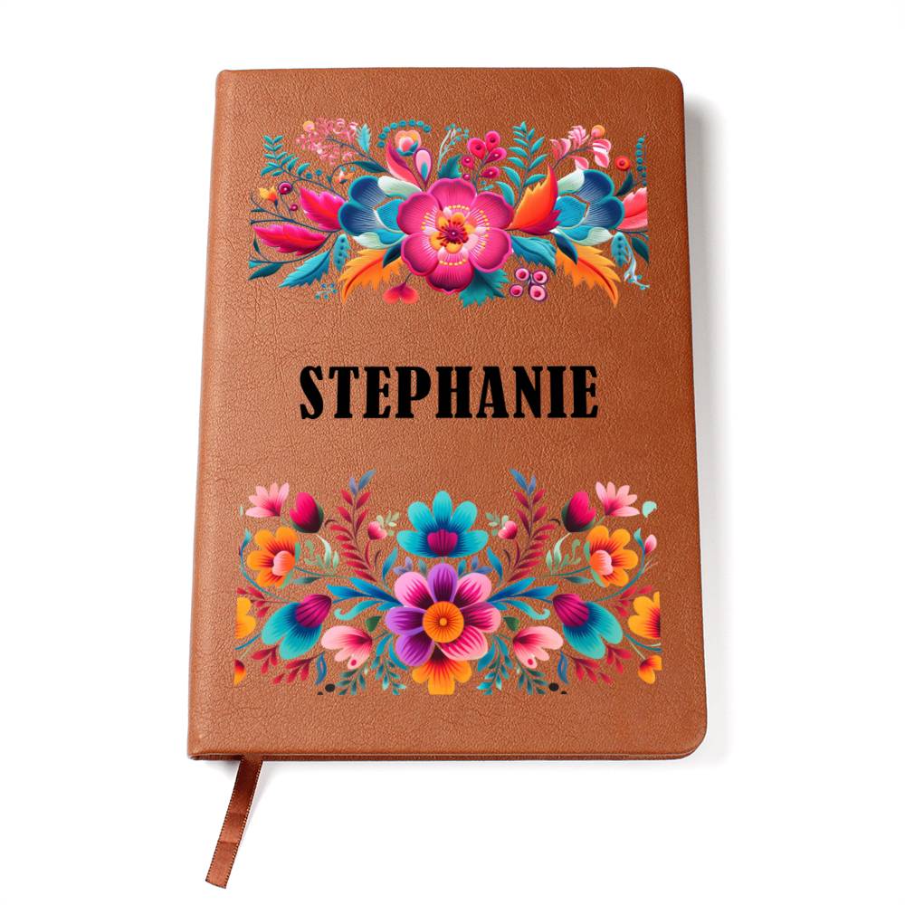 Stephanie (Mexican Flowers 2) - Vegan Leather Journal