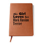 Black Russian Terrier - Vegan Leather Journal