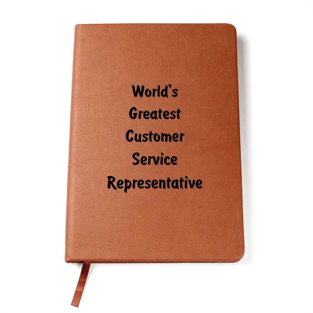 World's Greatest Customer Service Representative v1 - Vegan Leather Journal