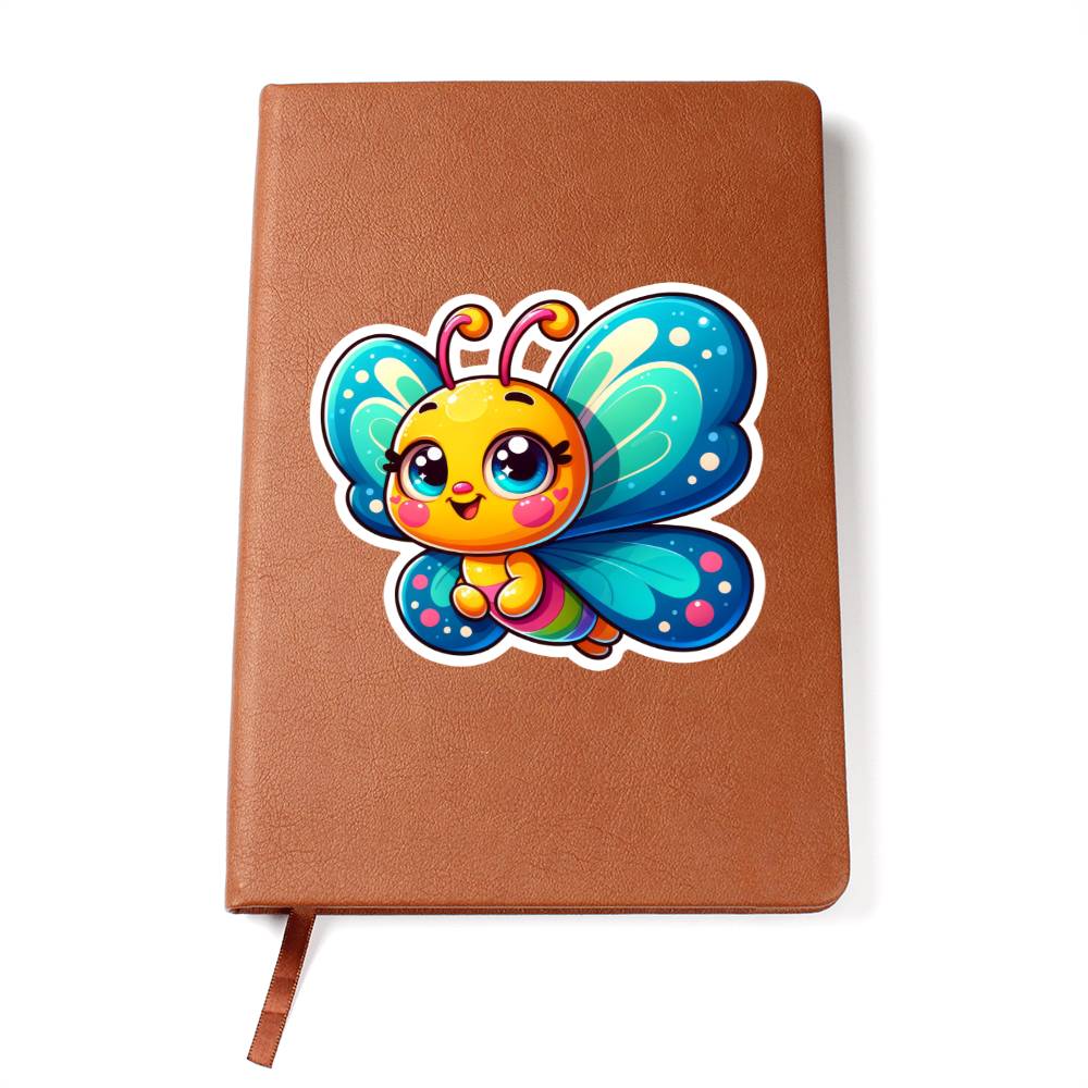 Cute Butterfly sticker 18 - Vegan Leather Journal