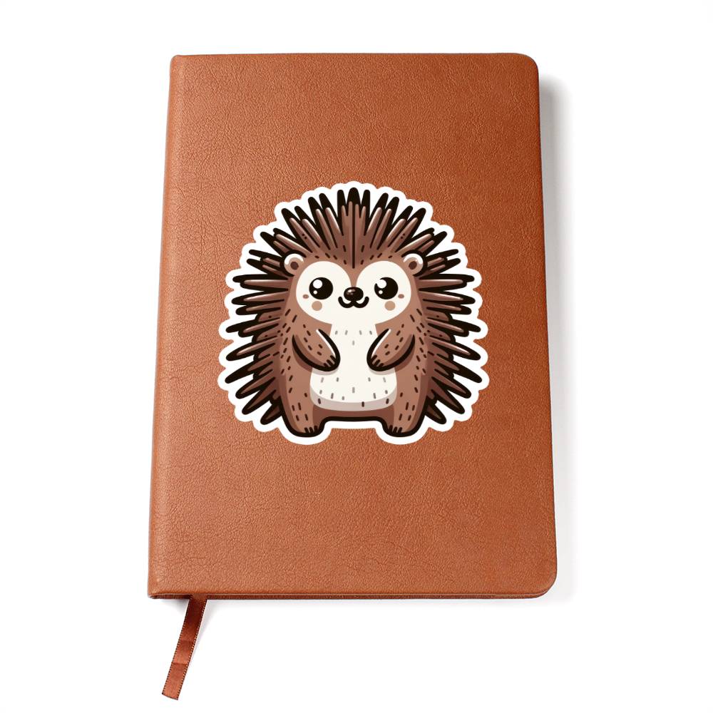 Cute Porcupine sticker 130 - Vegan Leather Journal