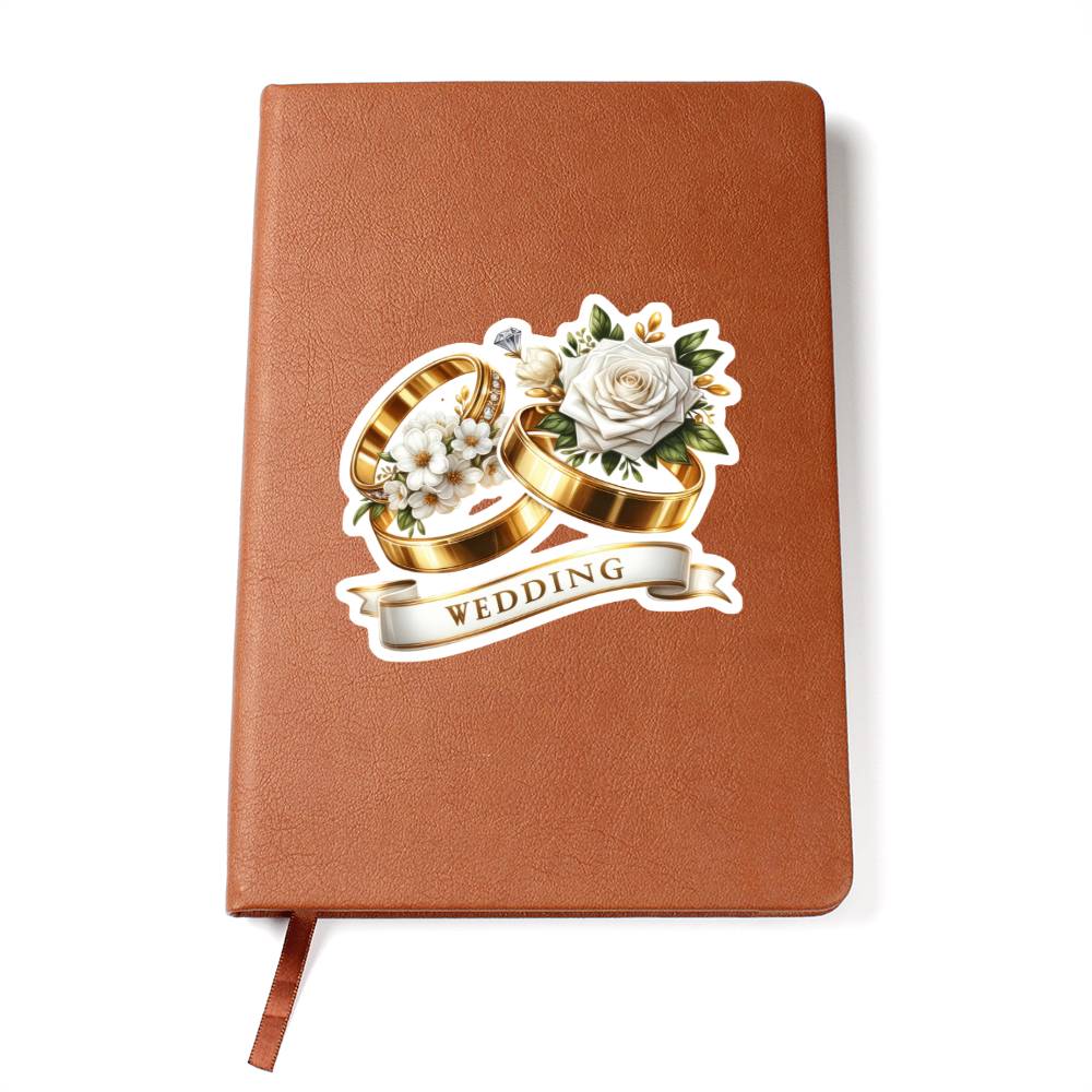 Luxury Wedding Decor Sticker 014 - Vegan Leather Journal