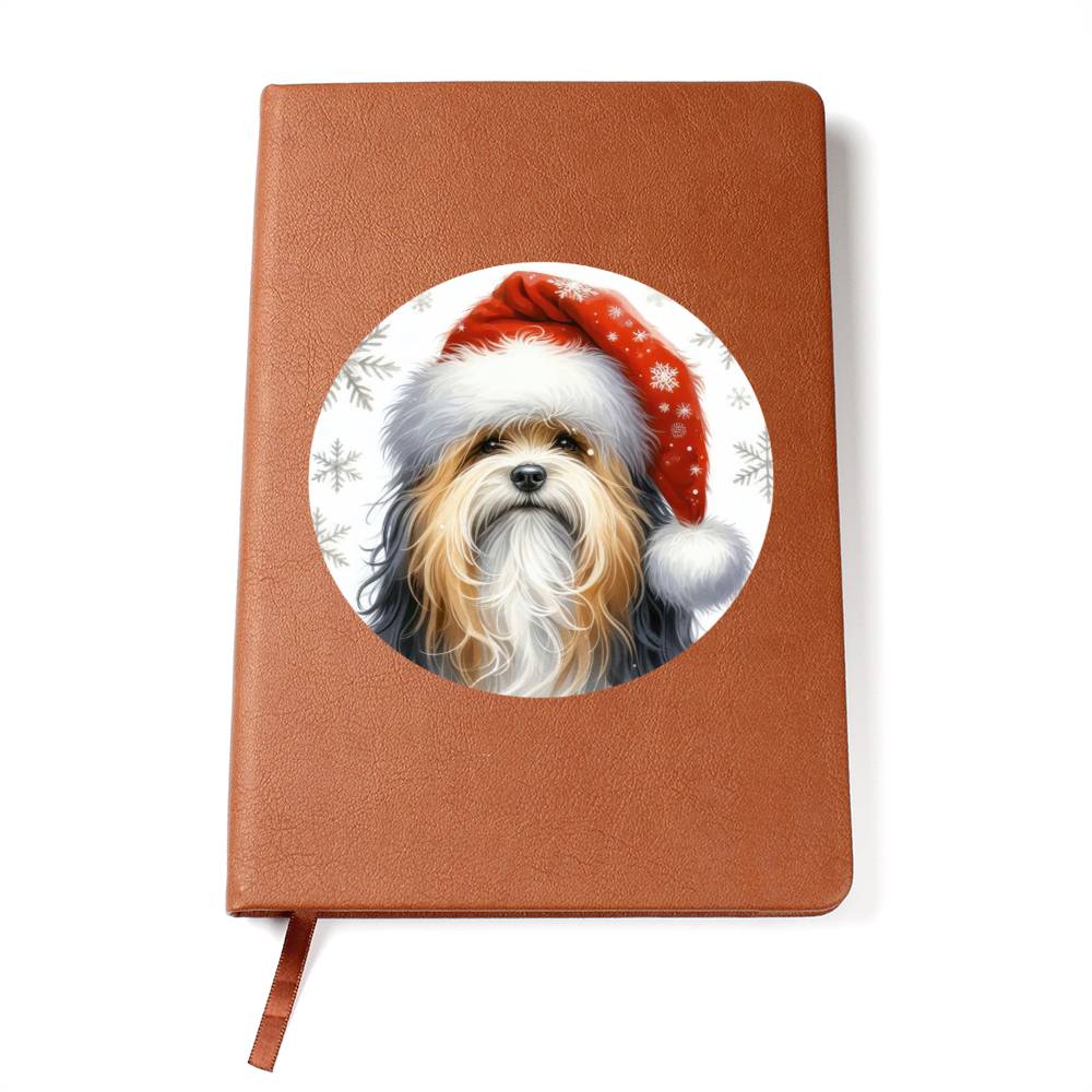 Christmas Dog - Lowchen - Vegan Leather Journal