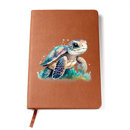 Cute Sea Turtle 014 - Vegan Leather Journal
