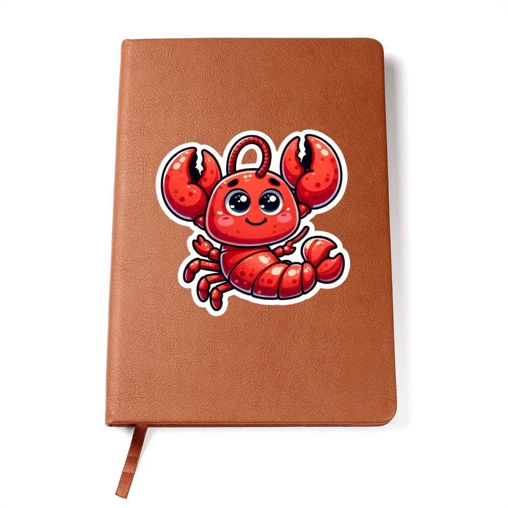 Cute Lobster sticker 88 - Vegan Leather Journal