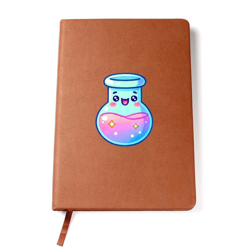Cute Back to School Sticker 076 - Vegan Leather Journal