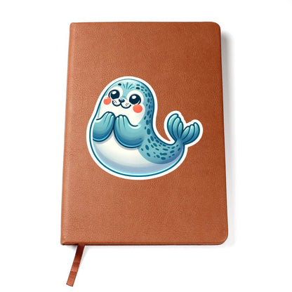 Cute Seal sticker 160 - Vegan Leather Journal