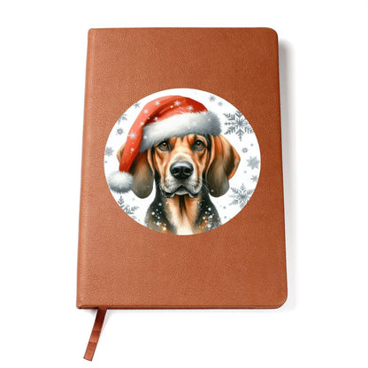 Christmas Dog - Plott Hound - Vegan Leather Journal