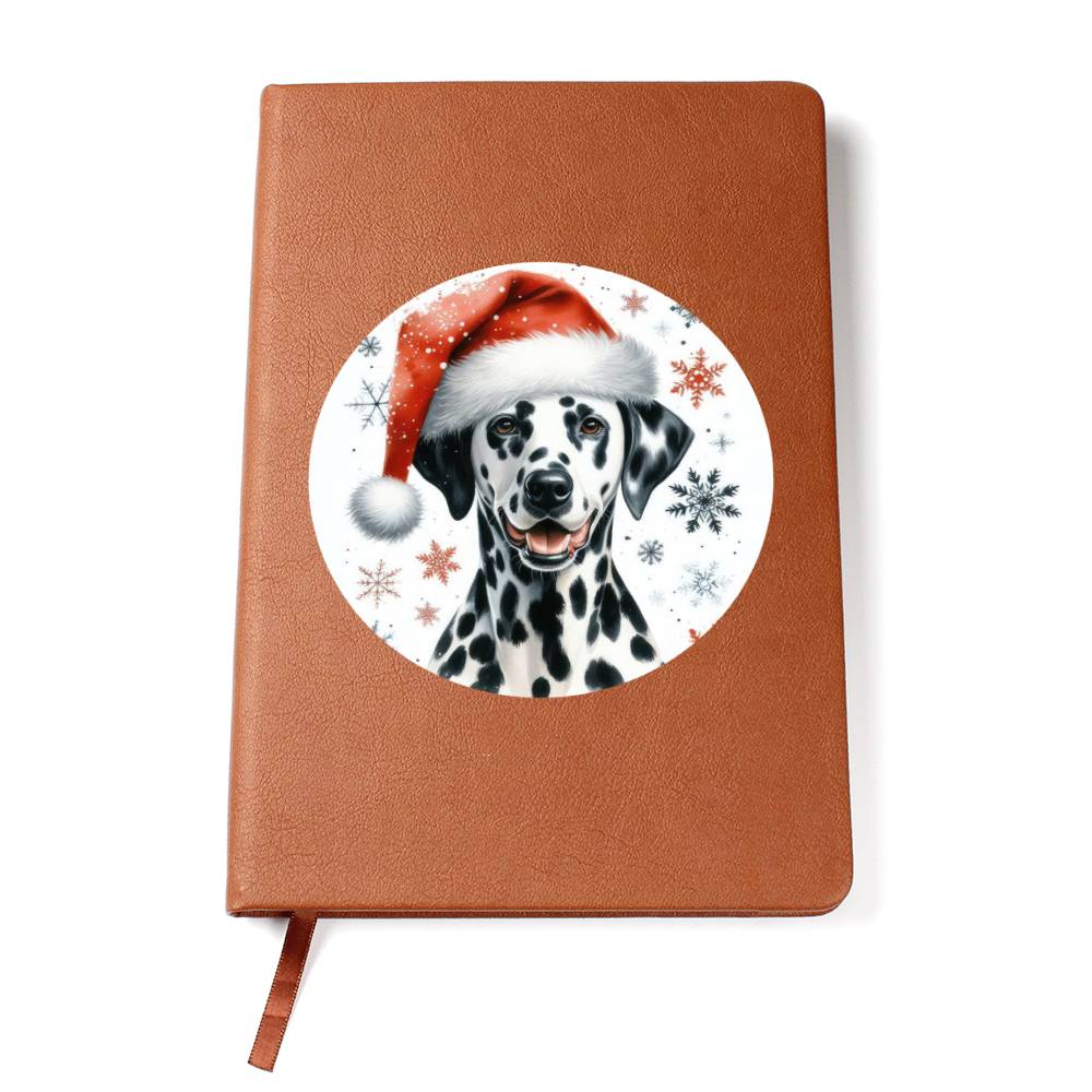 Christmas Dog - Dalmatian - Vegan Leather Journal