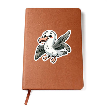 Cute Albatross sticker 03 - Vegan Leather Journal
