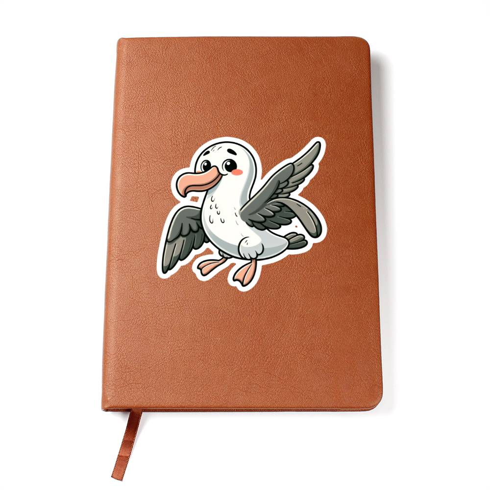 Cute Albatross sticker 03 - Vegan Leather Journal