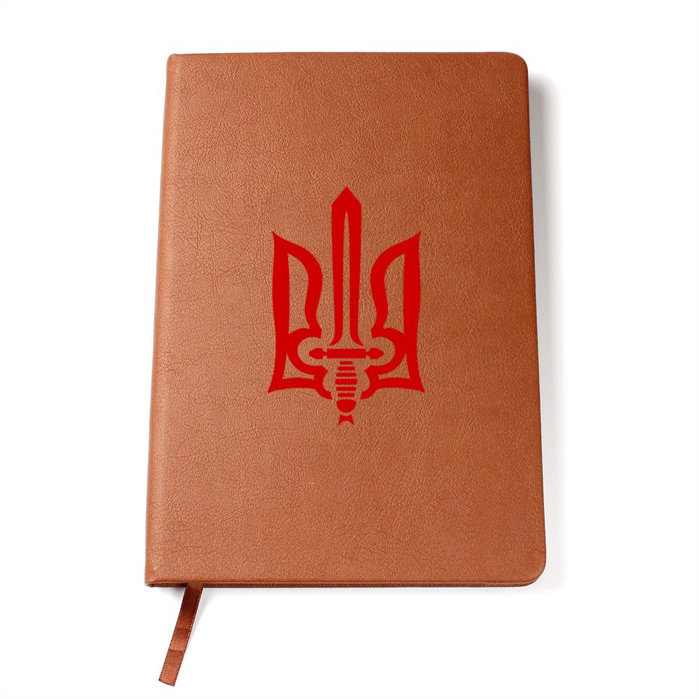 Stylized Tryzub (Red) - Vegan Leather Journal