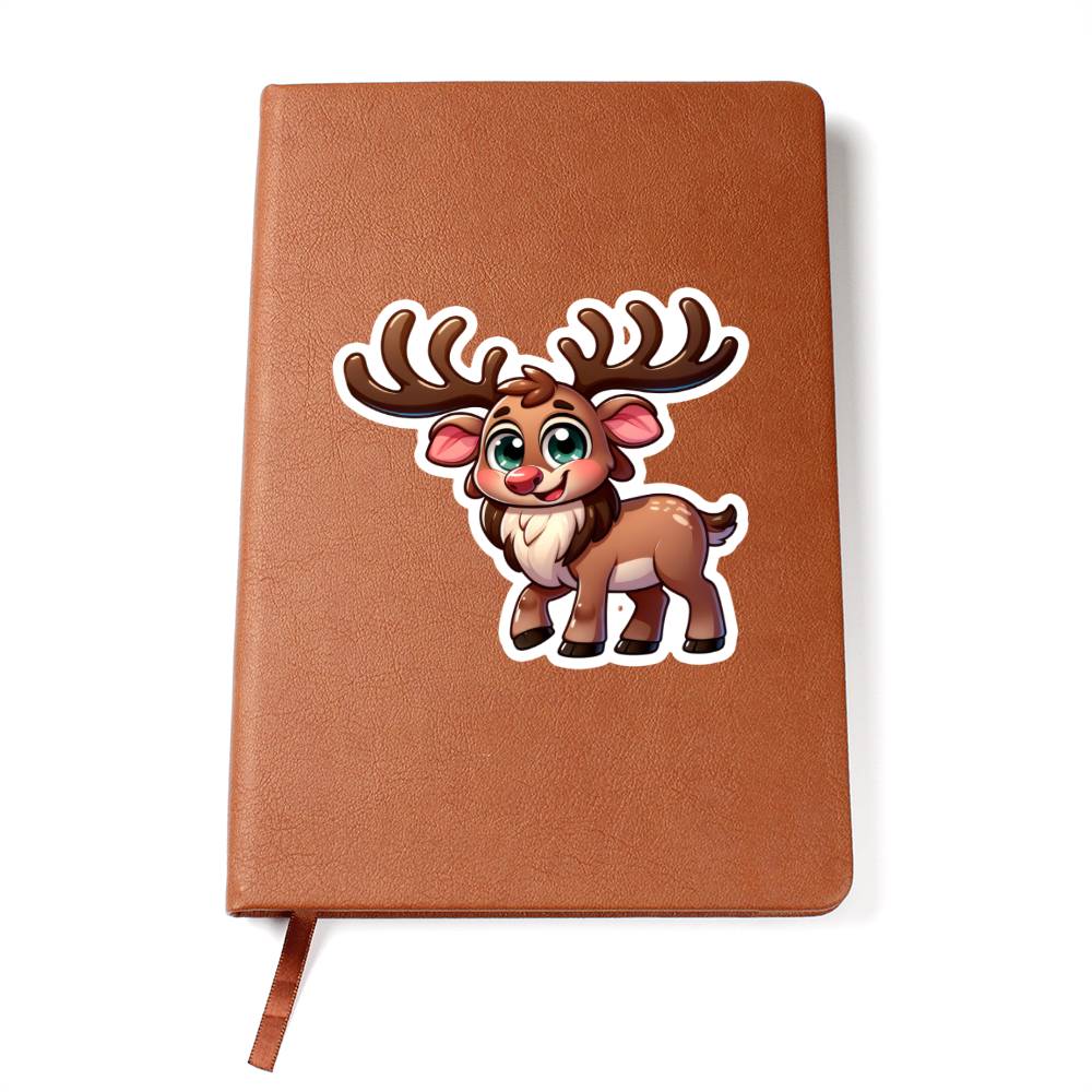 Cute Elk sticker 47 - Vegan Leather Journal