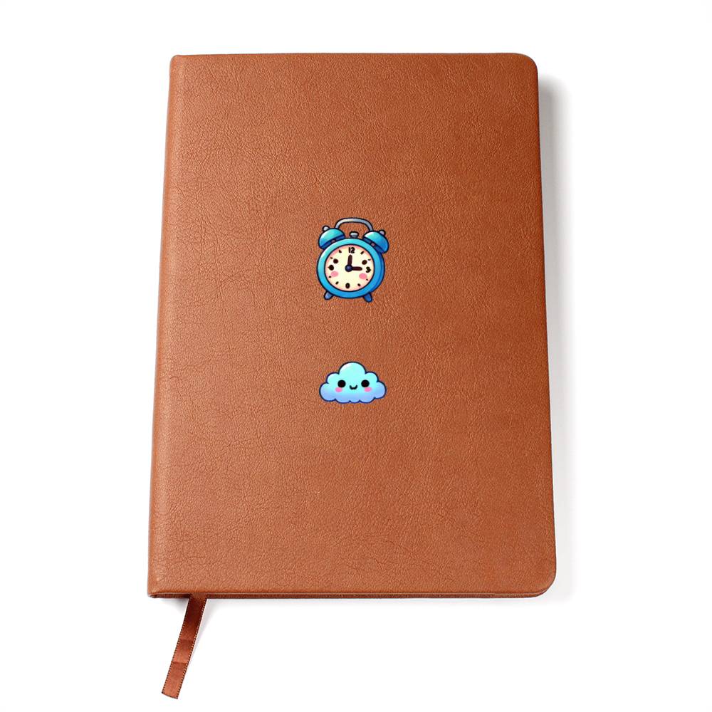 Cute Back to School Sticker 029 - Vegan Leather Journal