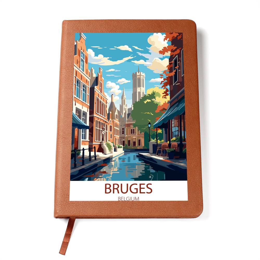 Famous Travel Destinations - Bruge, Belgium - Vegan Leather Journal