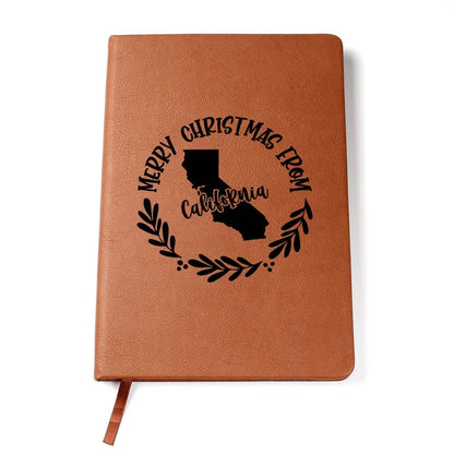 Merry Christmas From California - Vegan Leather Journal