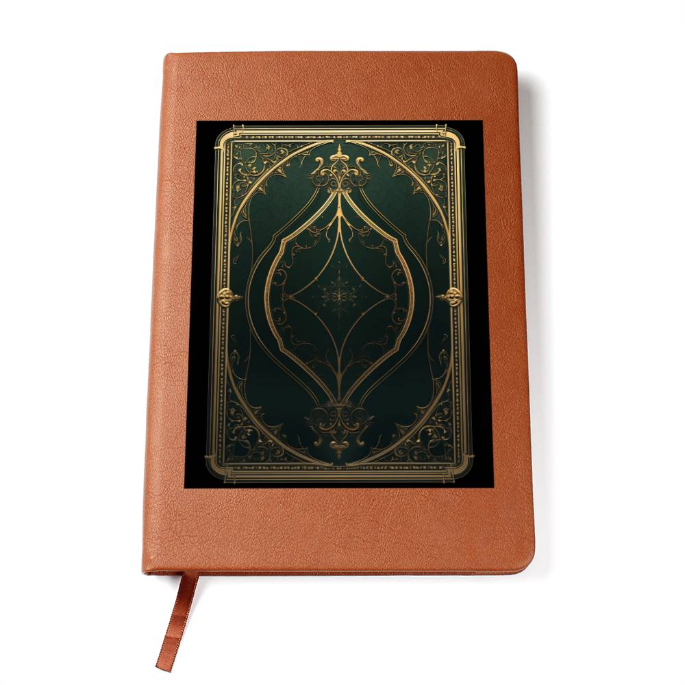 Ornate Gold Cover 047 - Vegan Leather Journal