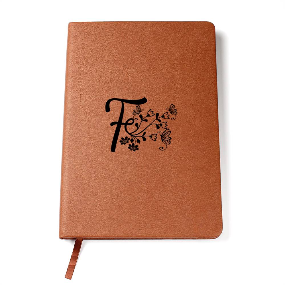 Botanical Monogram F - Vegan Leather Journal
