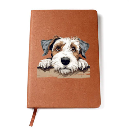 Sealyham Terrier Peeking - Vegan Leather Journal