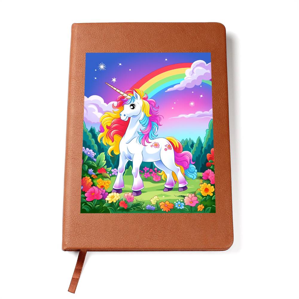 Cute Unicorn 058 - Vegan Leather Journal