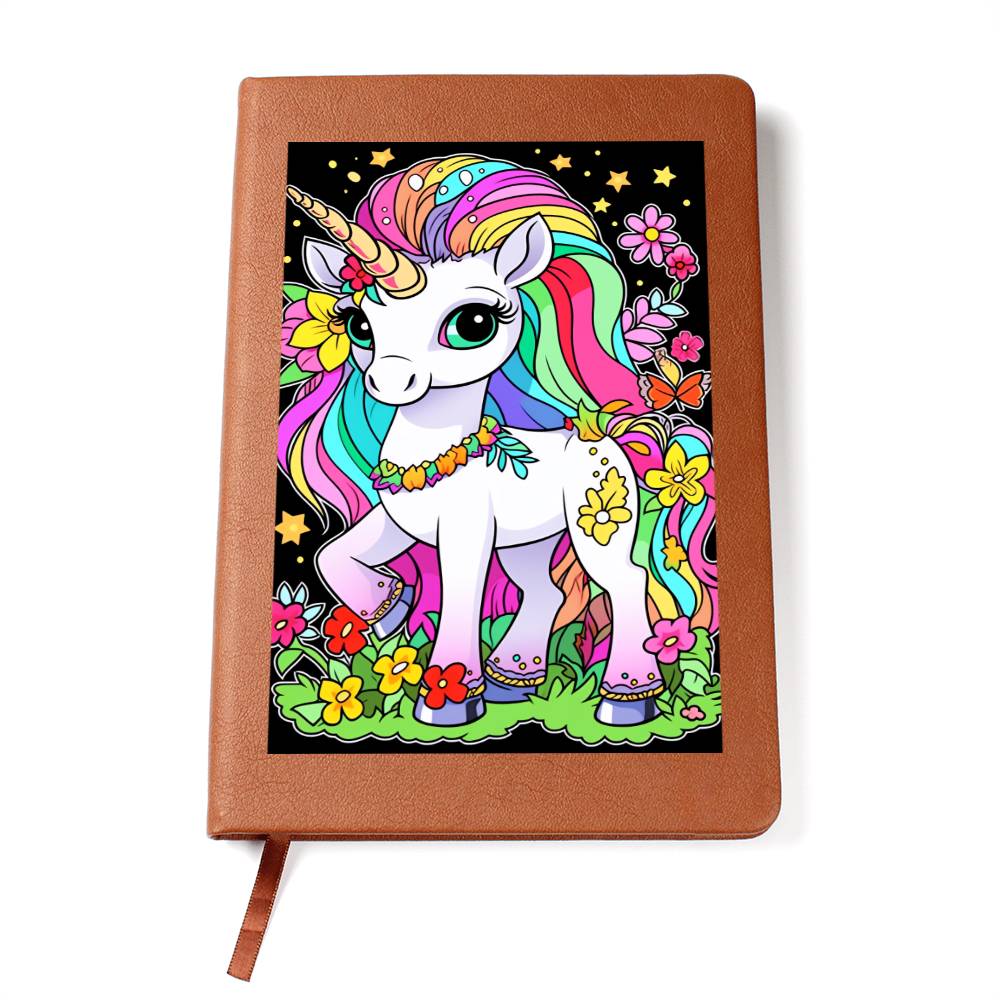 Cute Unicorn 120 - Vegan Leather Journal