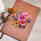 Floral Flower Wreath 156 - Vegan Leather Journal