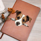 Jack Russell Terrier Peeking - Vegan Leather Journal