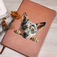 Australian Cattle Dog Peeking - Vegan Leather Journal