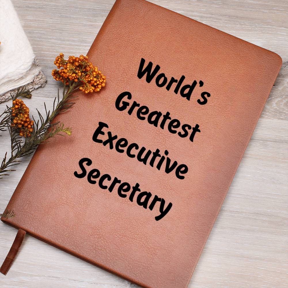 World's Greatest Executive Secretary v1 - Vegan Leather Journal