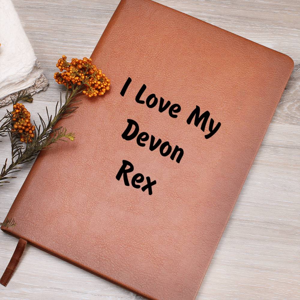 Love My Devon Rex - Vegan Leather Journal
