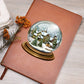 Watercolor Christmas Snow Globe 023 - Vegan Leather Journal