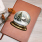 Watercolor Christmas Snow Globe 021 - Vegan Leather Journal
