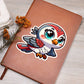 Cute Falcon sticker 50 - Vegan Leather Journal