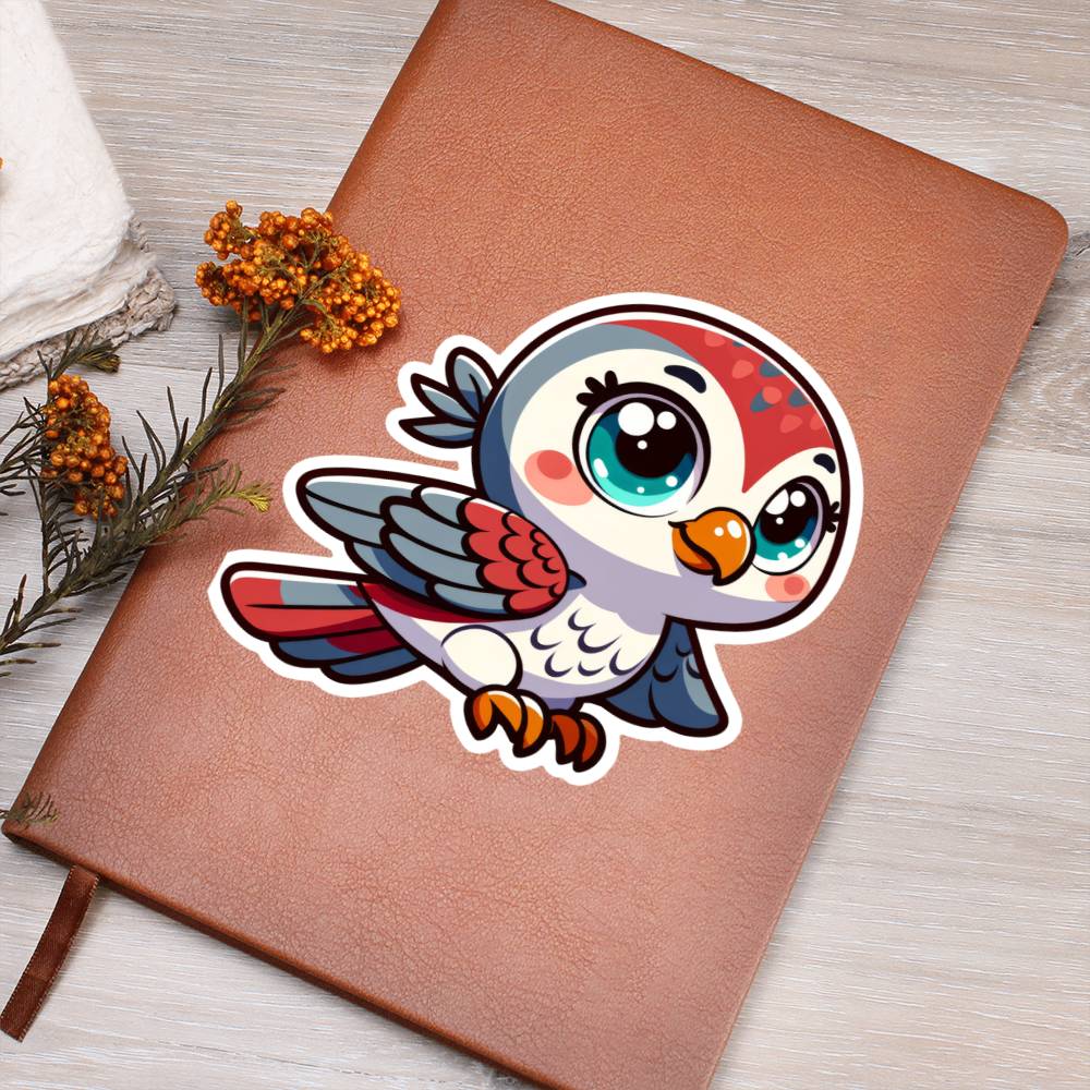 Cute Falcon sticker 50 - Vegan Leather Journal
