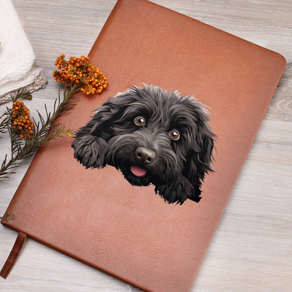 Puli Peeking - Vegan Leather Journal