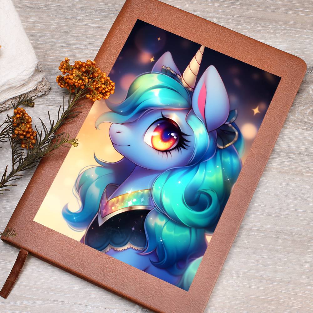 Cute Unicorn 114 - Vegan Leather Journal