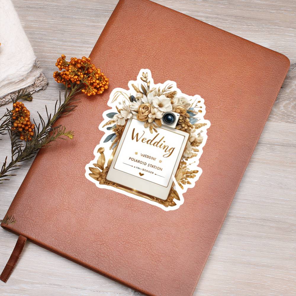 Luxury Wedding Decor Sticker 072 - Vegan Leather Journal