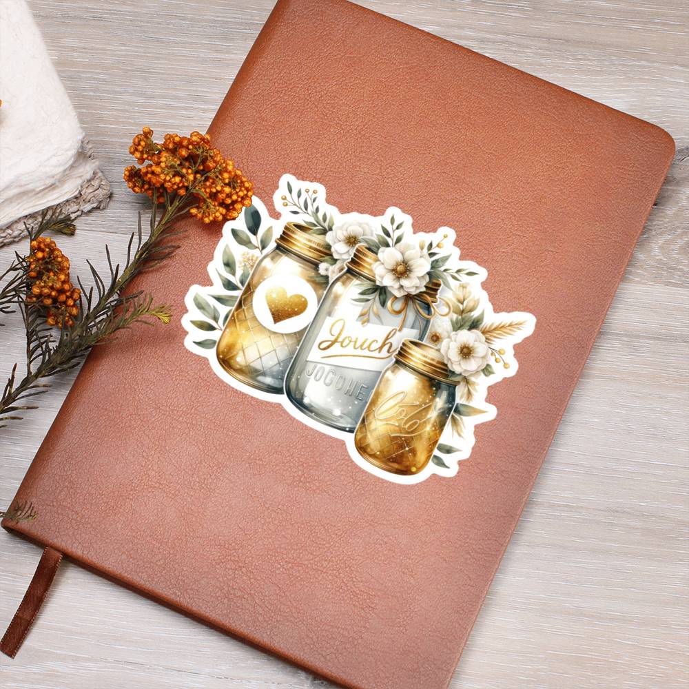 Luxury Wedding Decor Sticker 042 - Vegan Leather Journal