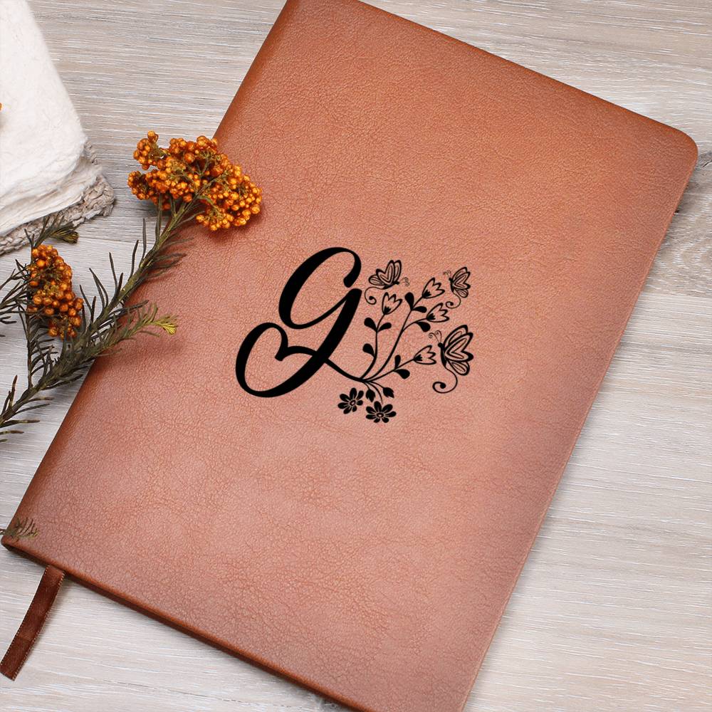 Botanical Monogram G - Vegan Leather Journal