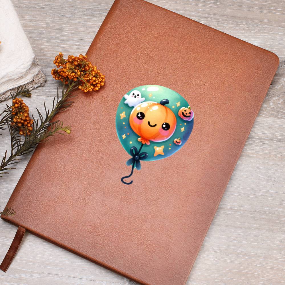 Cute Halloween Sticker 107 - Vegan Leather Journal