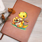 Colorful Baby Dinosaur 075 - Vegan Leather Journal