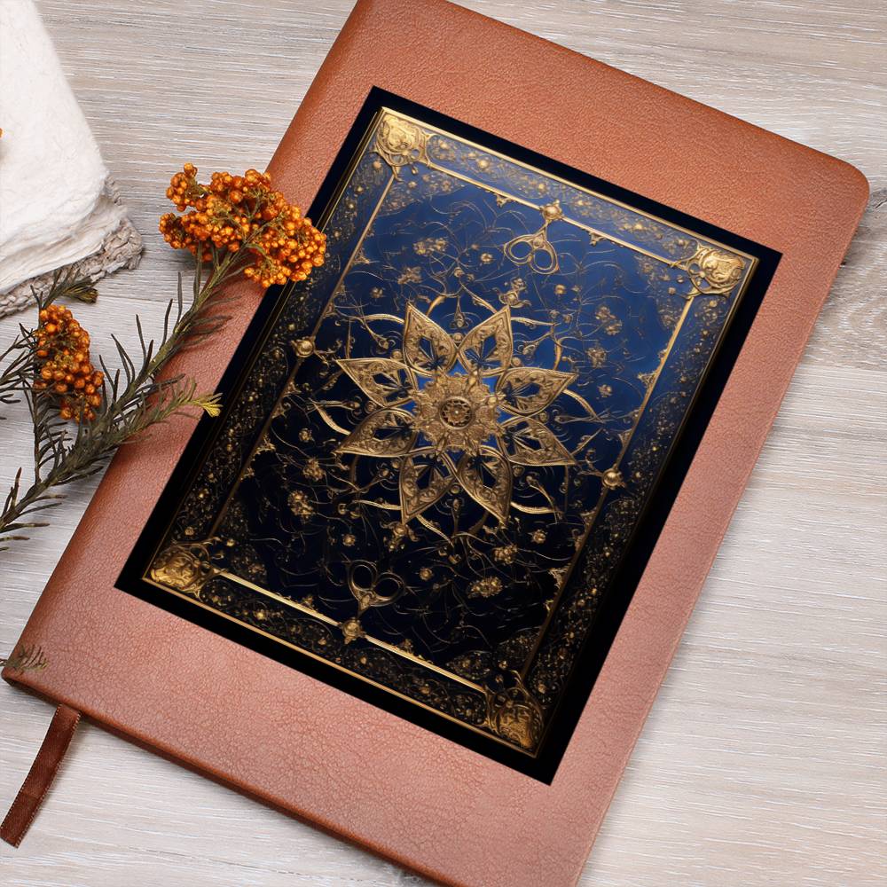 Ornate Gold Cover 023 - Vegan Leather Journal