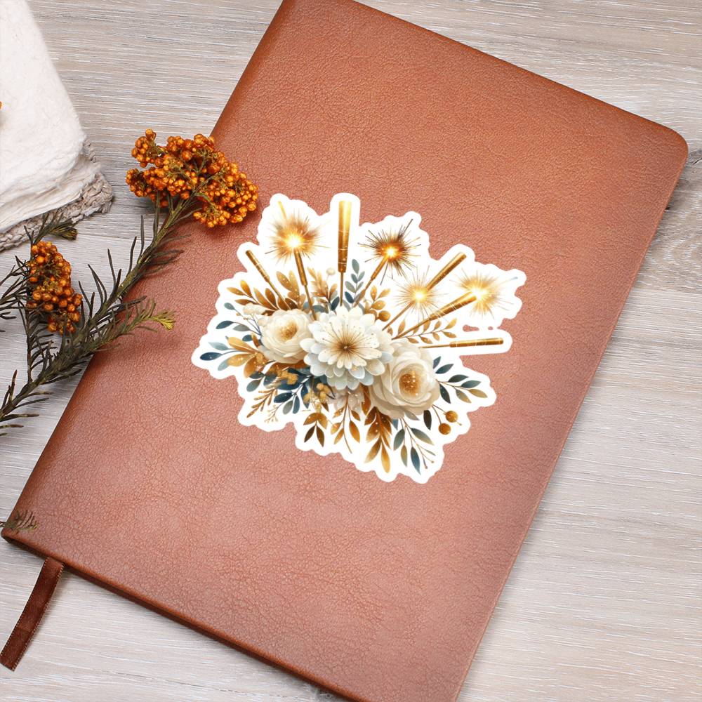 Luxury Wedding Decor Sticker 028 - Vegan Leather Journal