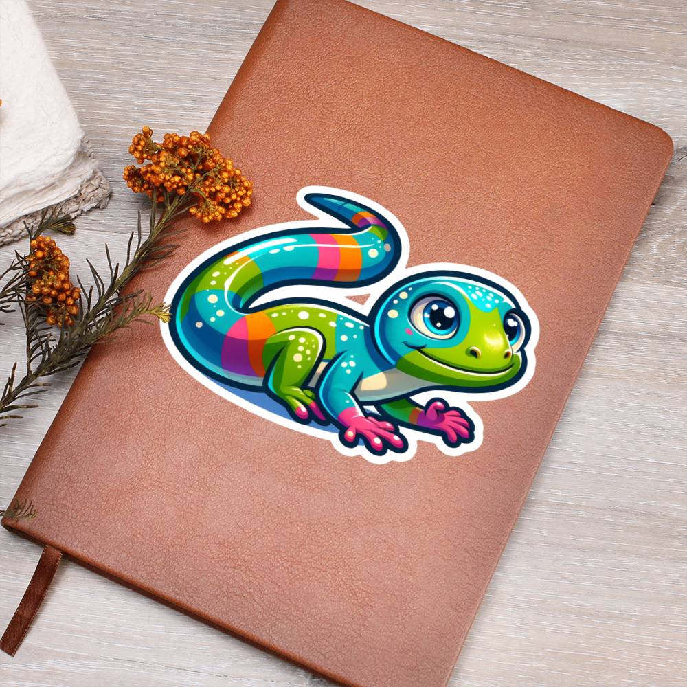 Cute Lizard sticker 87 - Vegan Leather Journal