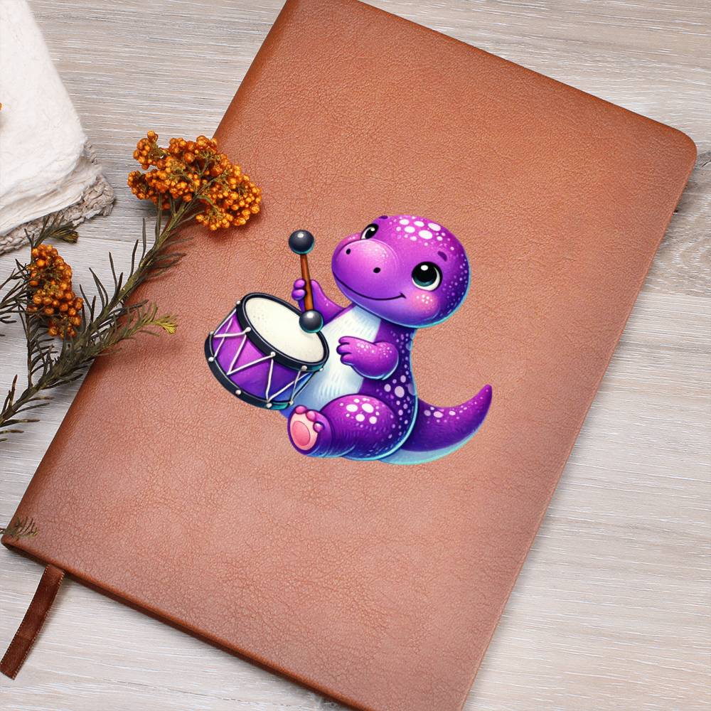 Colorful Baby Dinosaur 030 - Vegan Leather Journal