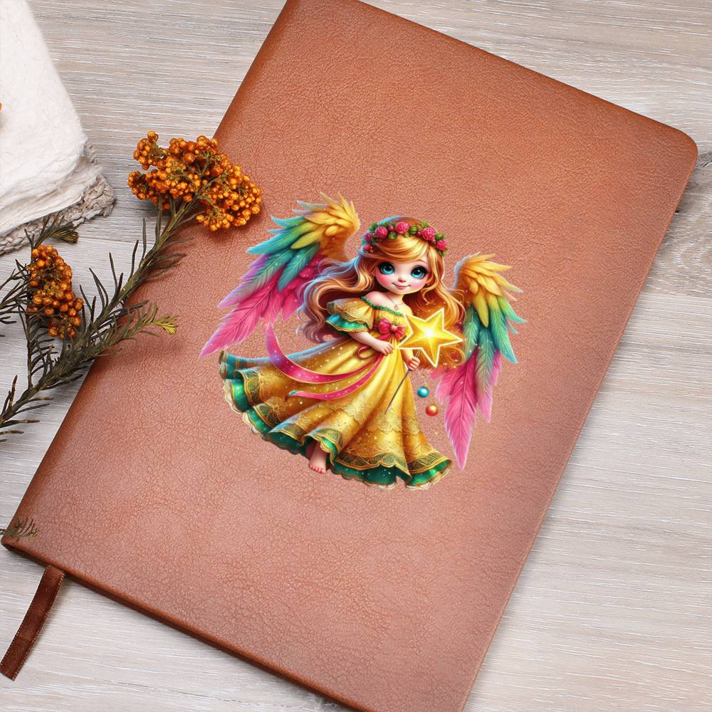 Cute Christmas Angel 021 - Vegan Leather Journal