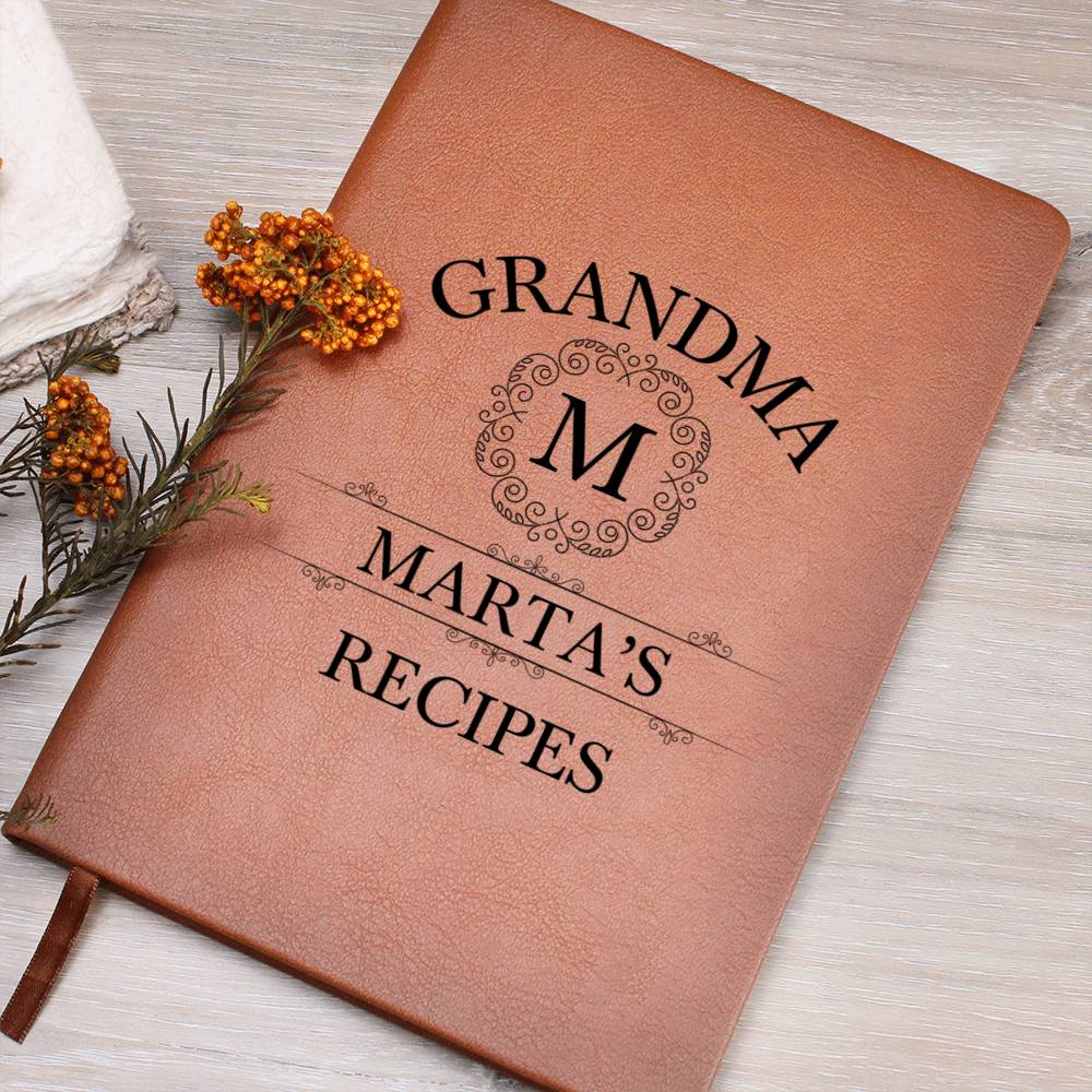Grandma Marta's Recipes - Vegan Leather Journal