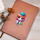 Cute Back to School Sticker 007 - Vegan Leather Journal